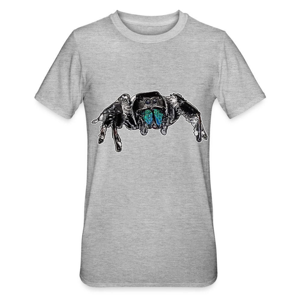 Unisex T-Shirt Phidippus regius Everglades male - Grau meliert