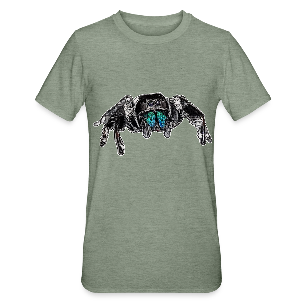 Unisex T-Shirt Phidippus regius Everglades male - Militärgrün meliert