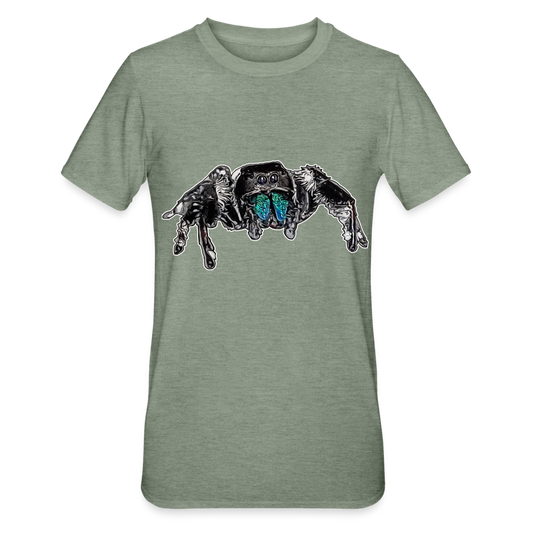 Unisex T-Shirt Phidippus regius Everglades male - Militärgrün meliert