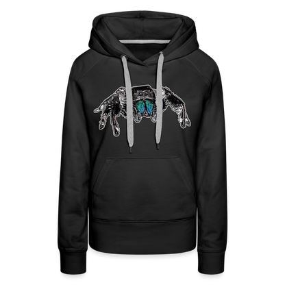 Frauen Hoodie Phidippus regius Everglades male - Schwarz