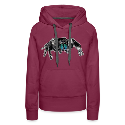 Frauen Hoodie Phidippus regius Everglades male - Bordeaux