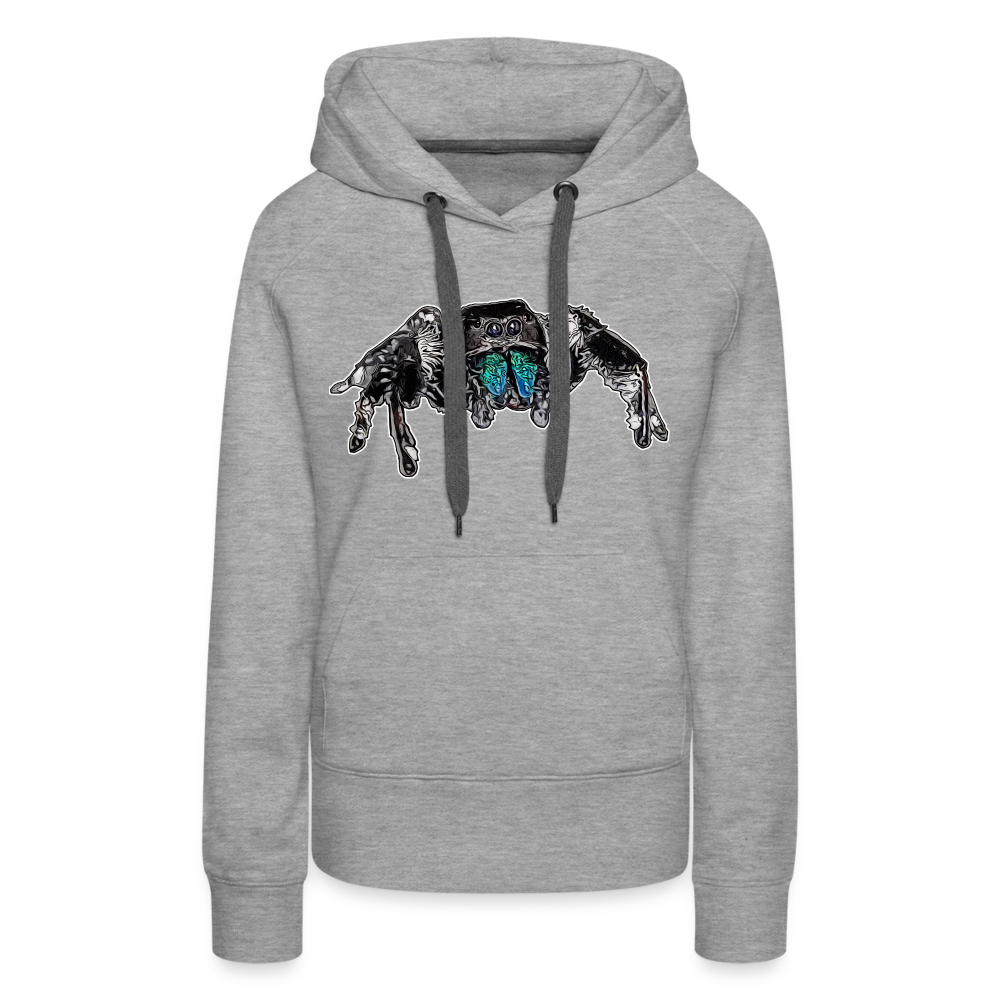 Frauen Hoodie Phidippus regius Everglades male - Grau meliert