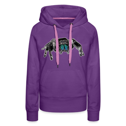 Frauen Hoodie Phidippus regius Everglades male - Purple
