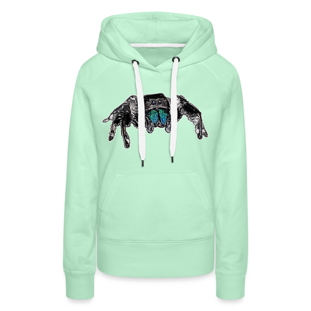 Frauen Hoodie Phidippus regius Everglades male - helles Mintgrün