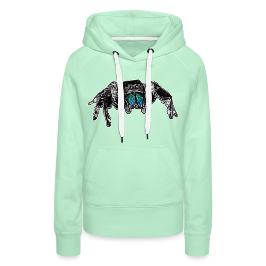 Frauen Hoodie Phidippus regius Everglades male - helles Mintgrün