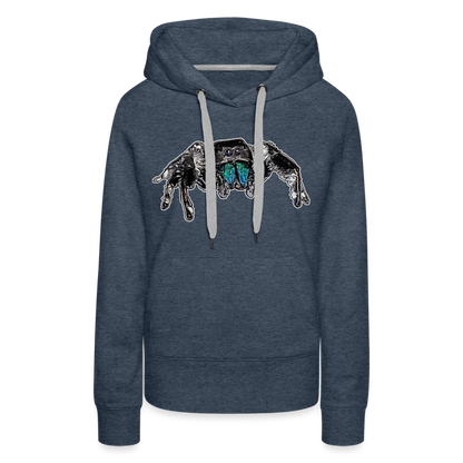 Frauen Hoodie Phidippus regius Everglades male - Jeansblau
