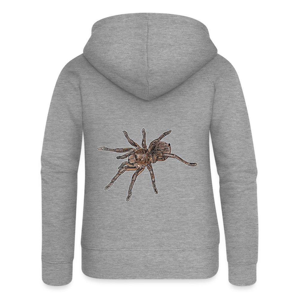 Frauen Zip-Hoodie Theraphosa stirmi juvenile - Grau meliert
