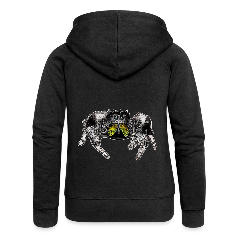 Frauen Zip-Hoodie Phidippus regius Rastafari male - Schwarz