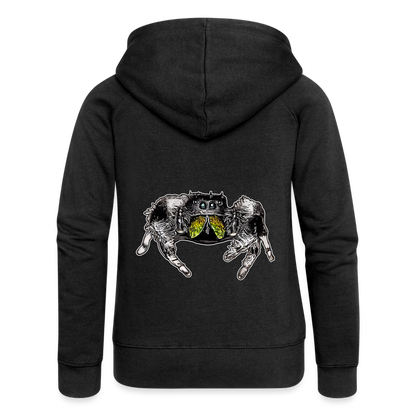 Frauen Zip-Hoodie Phidippus regius Rastafari male - Schwarz