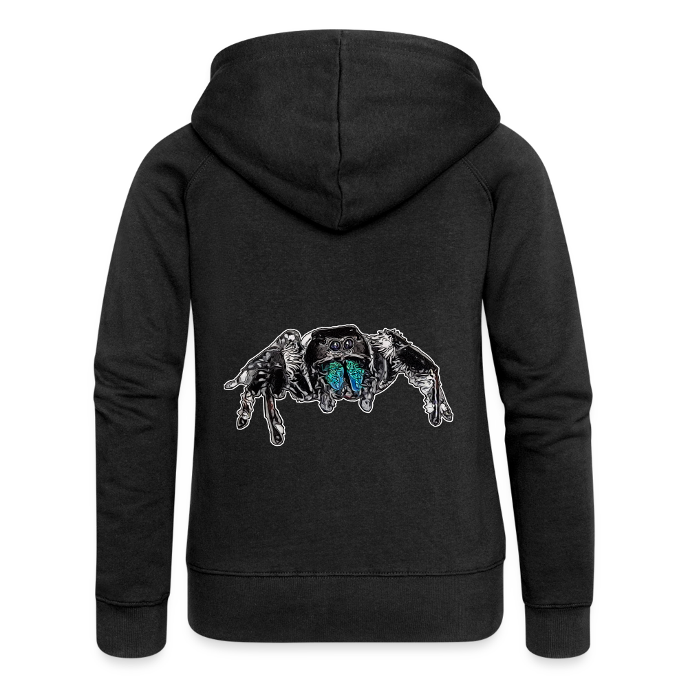 Frauen Zip-Hoodie Phidippus regius Everglades male - Schwarz