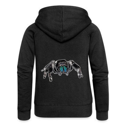 Frauen Zip-Hoodie Phidippus regius Everglades male - Schwarz
