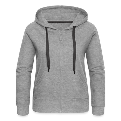 Frauen Zip-Hoodie Phidippus regius Everglades male - Grau meliert