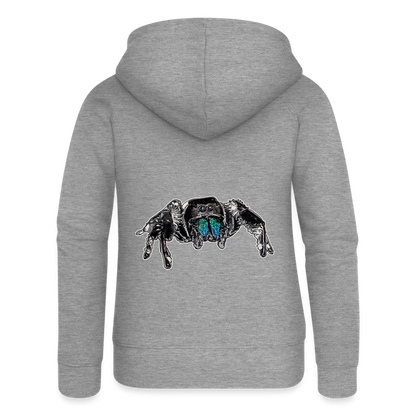 Frauen Zip-Hoodie Phidippus regius Everglades male - Grau meliert