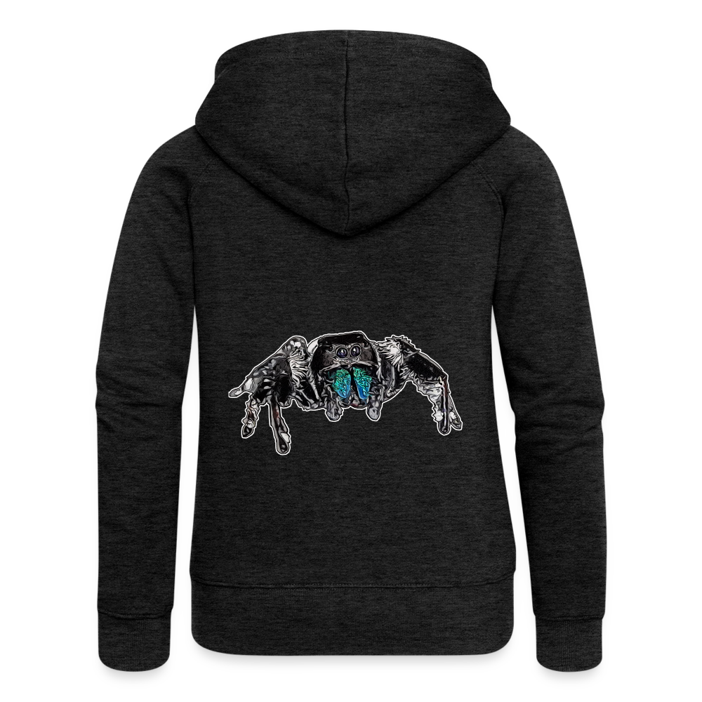 Frauen Zip-Hoodie Phidippus regius Everglades male - Anthrazit