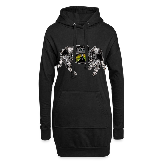 Hoodie-Kleid Phidippus regius Rastafari male - Schwarz