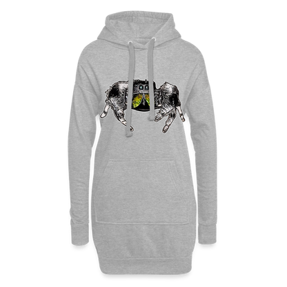 Hoodie-Kleid Phidippus regius Rastafari male - Grau meliert