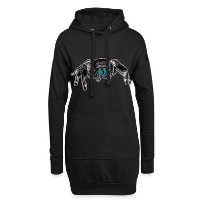 Hoodie-Kleid Phidippus regius Everglades male - Schwarz