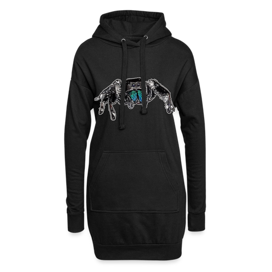 Hoodie-Kleid Phidippus regius Everglades male - Schwarz