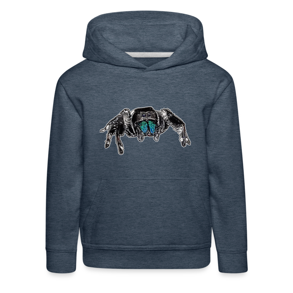 Kinder Hoodie Phidippus regius Everglades male - Jeansblau