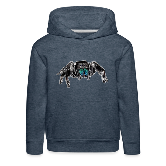 Kinder Hoodie Phidippus regius Everglades male - Jeansblau