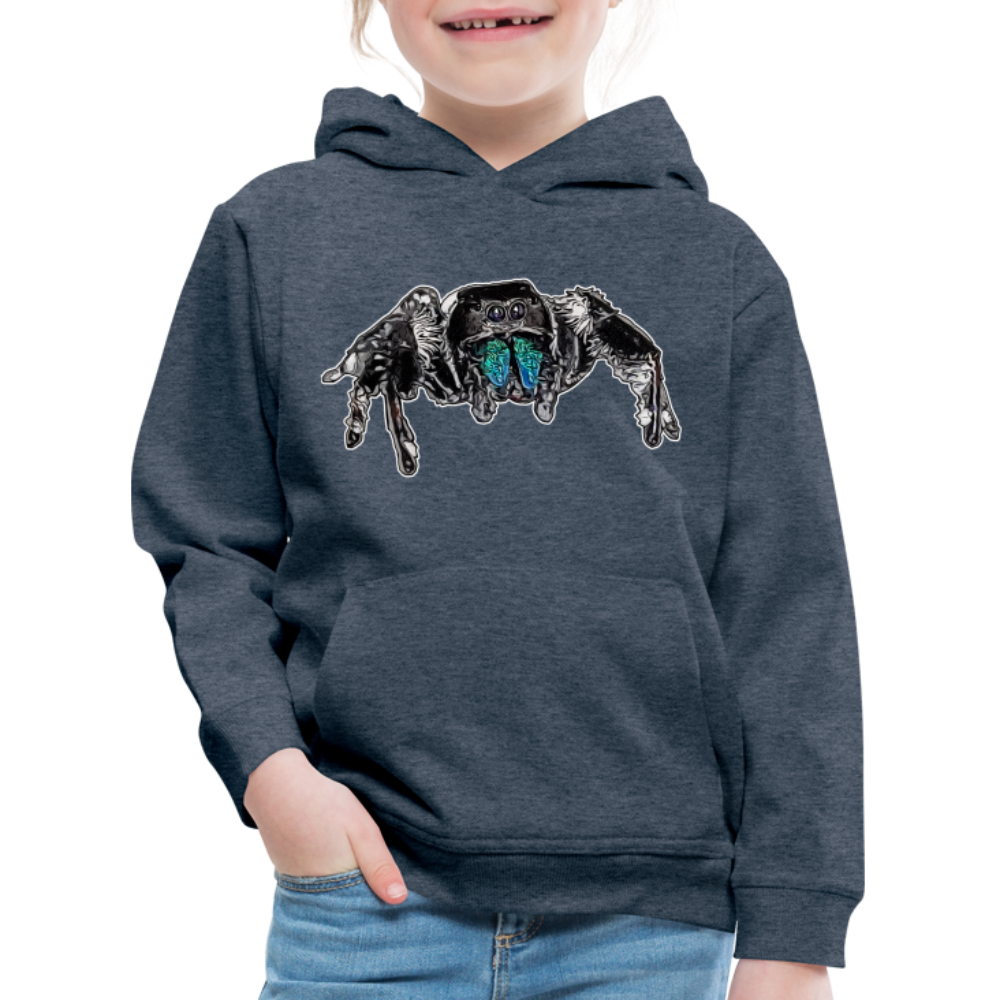 Kinder Hoodie Phidippus regius Everglades male - Jeansblau
