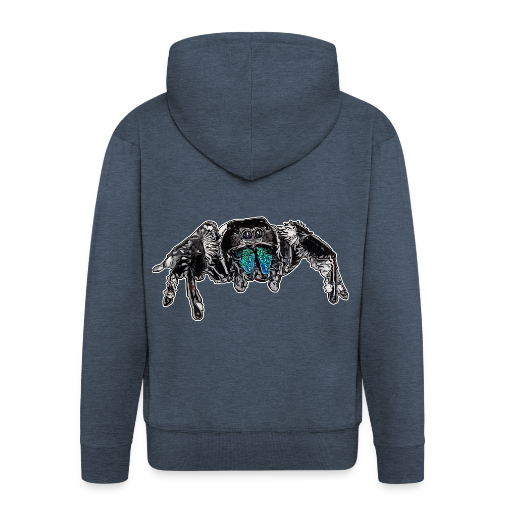 Männer Zip-Hoodie Phidippus regius Everglades male - Jeansblau