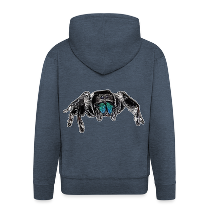 Männer Zip-Hoodie Phidippus regius Everglades male - Jeansblau