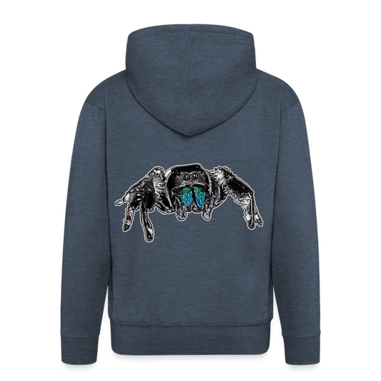 Männer Zip-Hoodie Phidippus regius Everglades male - Jeansblau