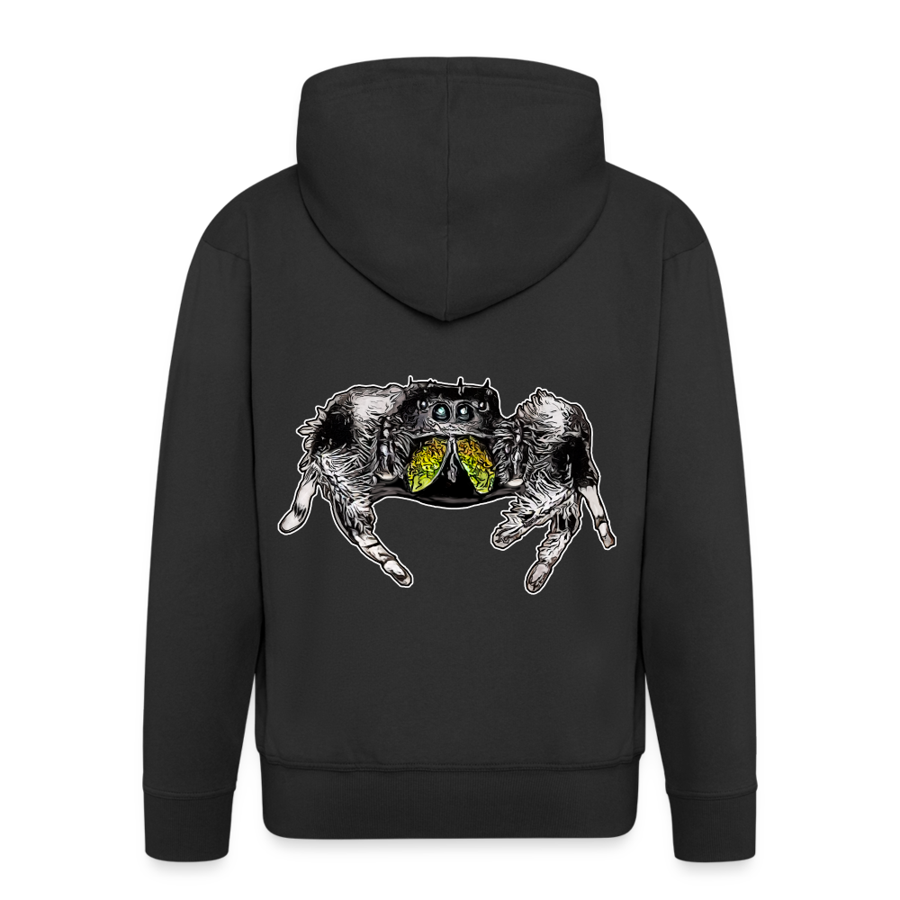Männer Zip-Hoodie Phidippus regius Rastafari male - Schwarz