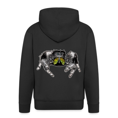 Männer Zip-Hoodie Phidippus regius Rastafari male - Schwarz