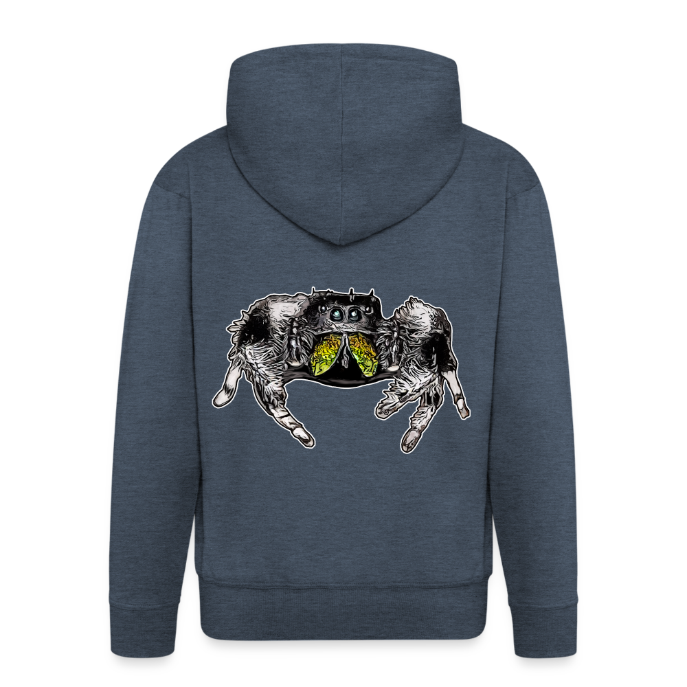 Männer Zip-Hoodie Phidippus regius Rastafari male - Jeansblau