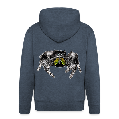 Männer Zip-Hoodie Phidippus regius Rastafari male - Jeansblau