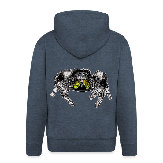 Männer Zip-Hoodie Phidippus regius Rastafari male - Jeansblau