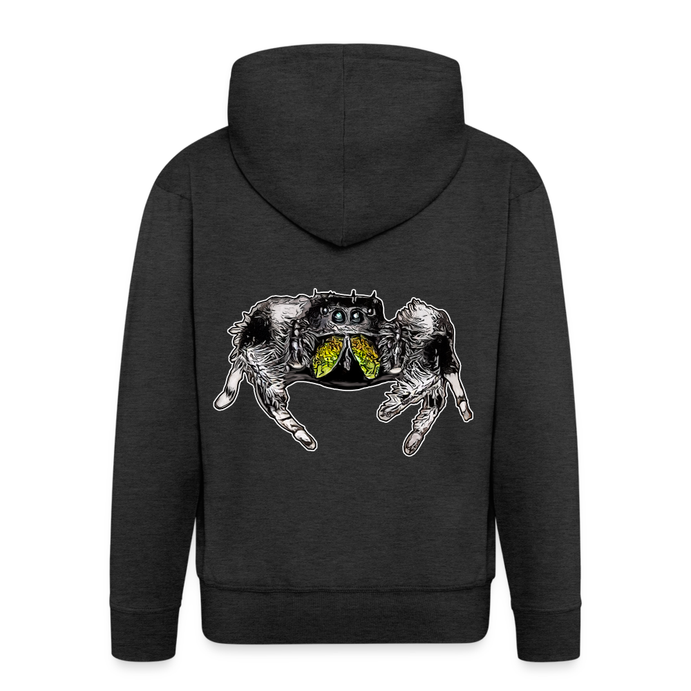 Männer Zip-Hoodie Phidippus regius Rastafari male - Anthrazit
