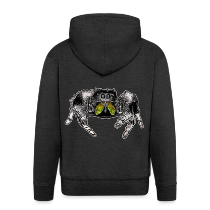 Männer Zip-Hoodie Phidippus regius Rastafari male - Anthrazit