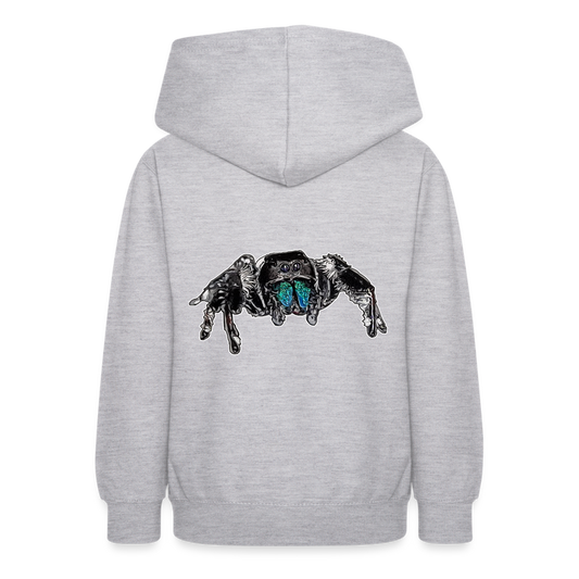 Teenager Hoodie Phidippus regius Everglades male - Hellgrau meliert