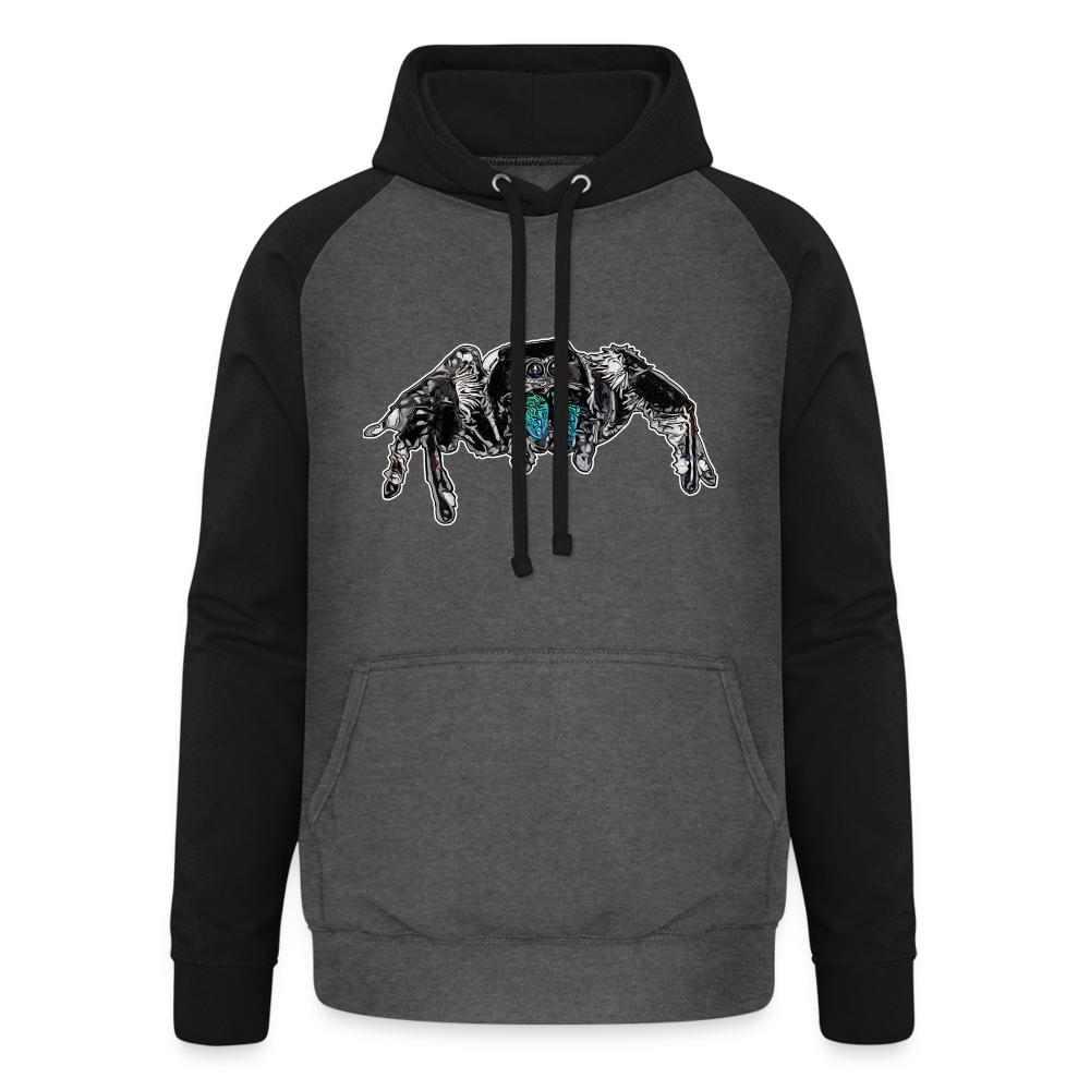 Unisex Baseball Hoodie Phidippus regius Everglades male - Graphit/Schwarz
