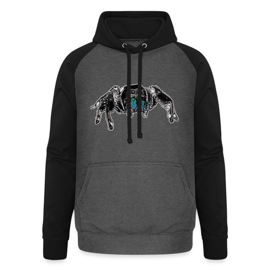 Unisex Baseball Hoodie Phidippus regius Everglades male - Graphit/Schwarz