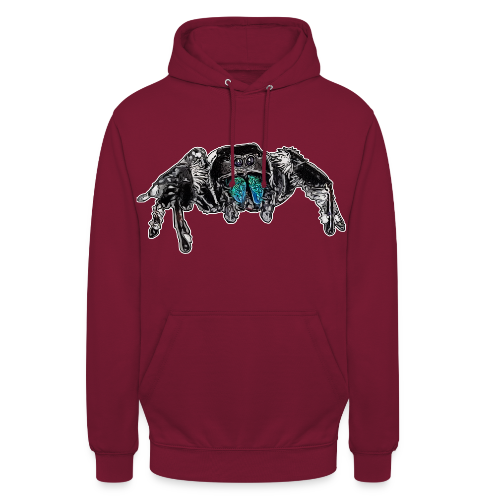 Unisex Hoodie Phidippus regius Everglades male - Bordeaux
