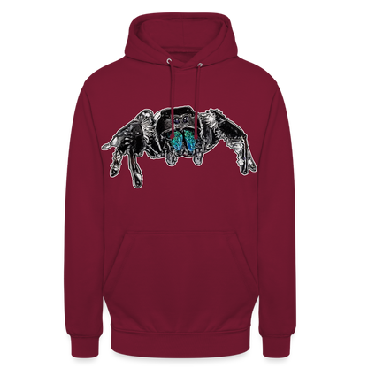 Unisex Hoodie Phidippus regius Everglades male - Bordeaux