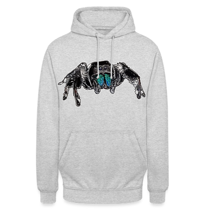 Unisex Hoodie Phidippus regius Everglades male - Hellgrau meliert