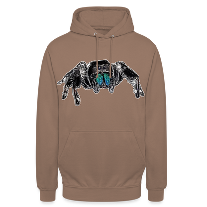 Unisex Hoodie Phidippus regius Everglades male - Mokka