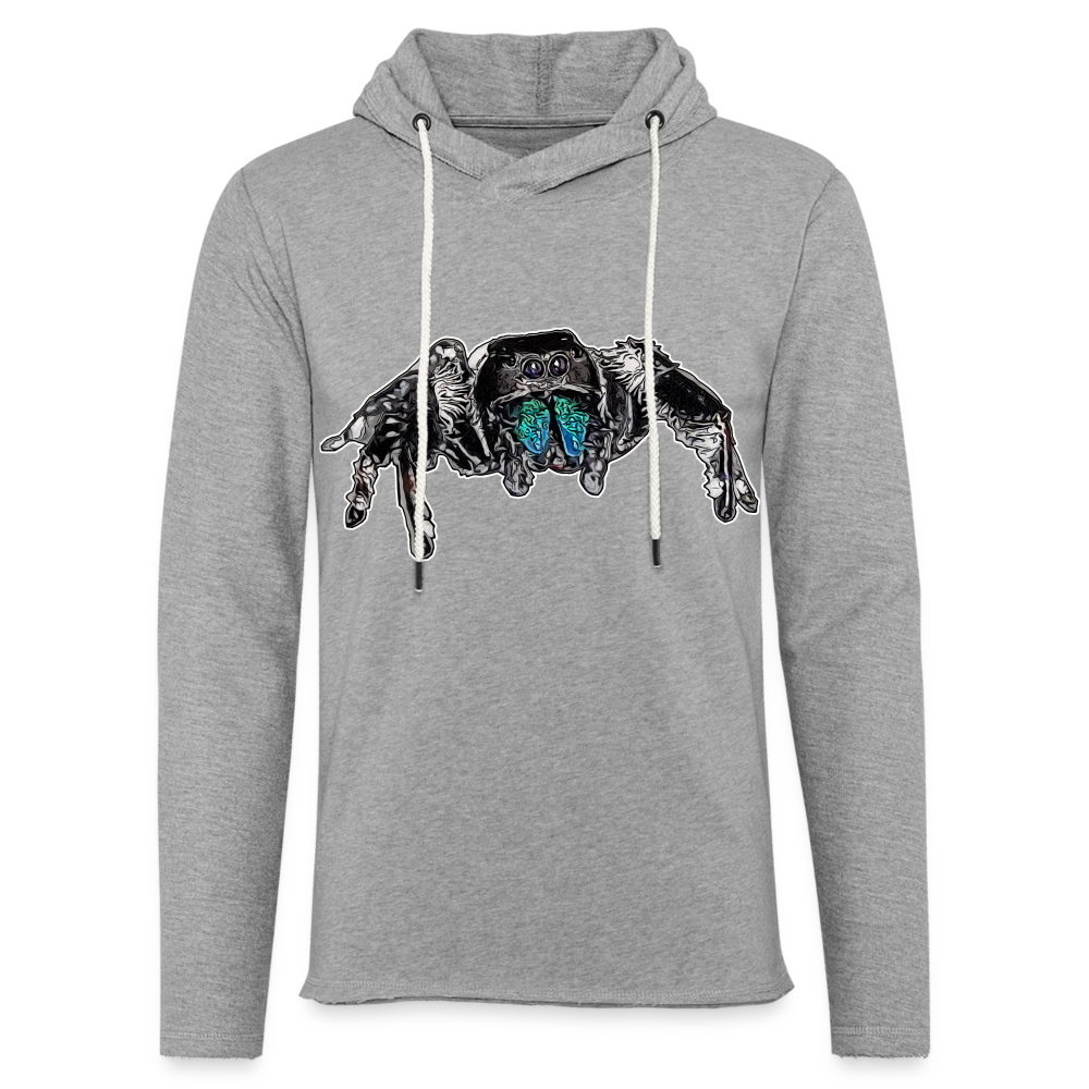 Unisex Kapuzensweatshirt Phidippus regius Everglades male - Grau meliert
