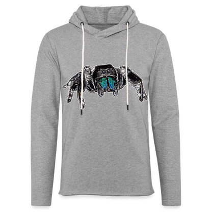 Unisex Kapuzensweatshirt Phidippus regius Everglades male - Grau meliert
