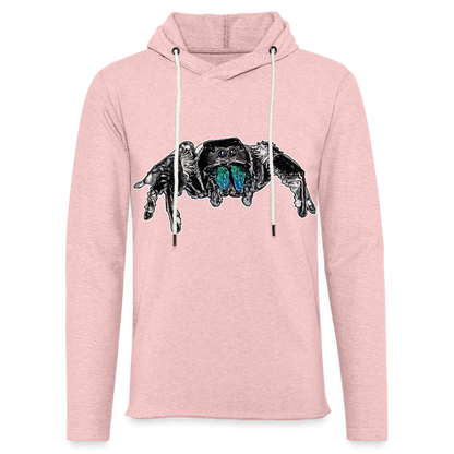 Unisex Kapuzensweatshirt Phidippus regius Everglades male - Rosa-Creme meliert