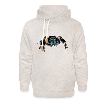 Unisex Schalkragen Hoodie Phidippus regius Everglades male - Beige meliert