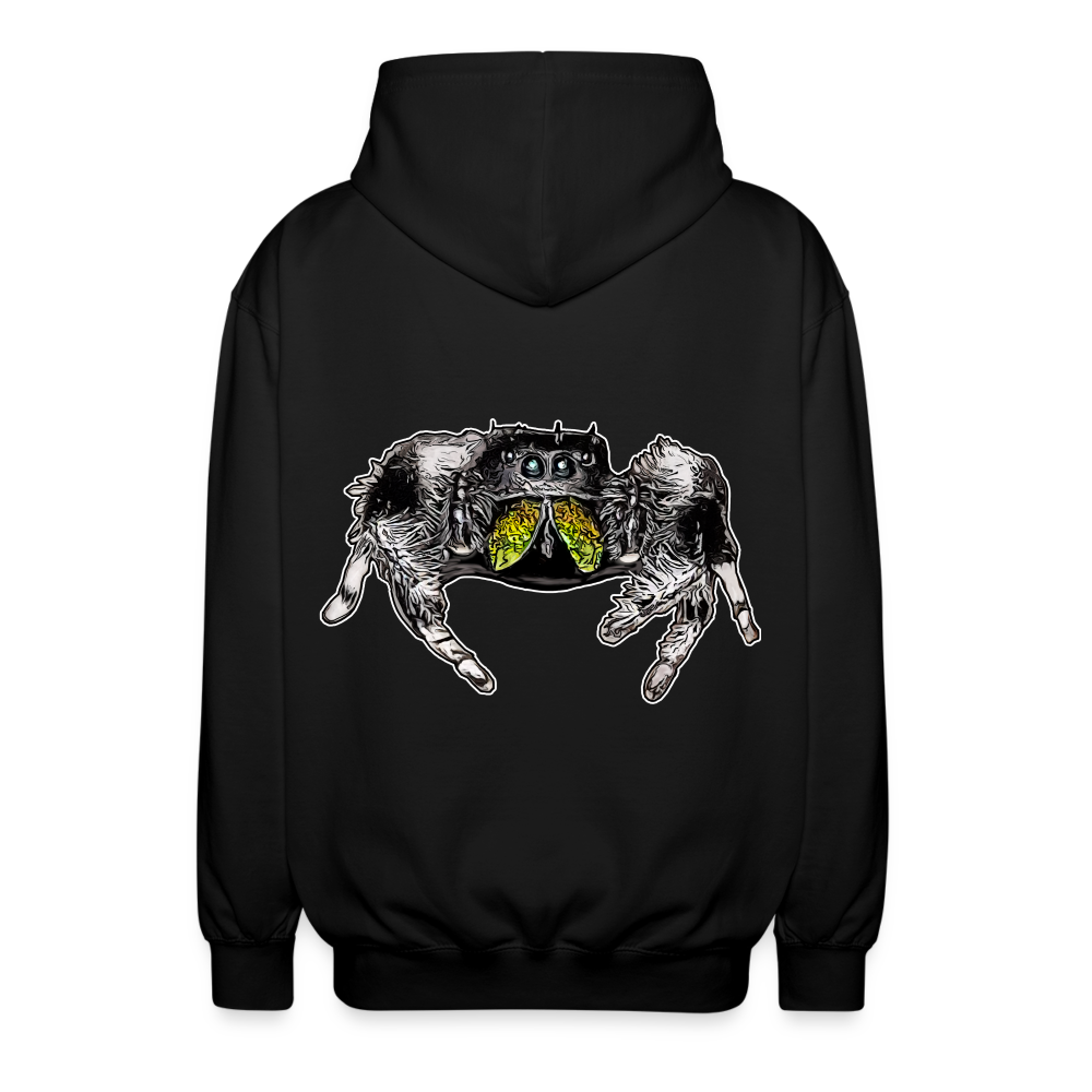 Unisex Zip-Hoodie Phidippus regius Rastafari male - Schwarz