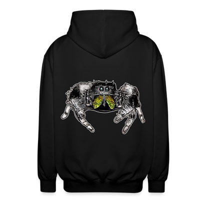 Unisex Zip-Hoodie Phidippus regius Rastafari male - Schwarz