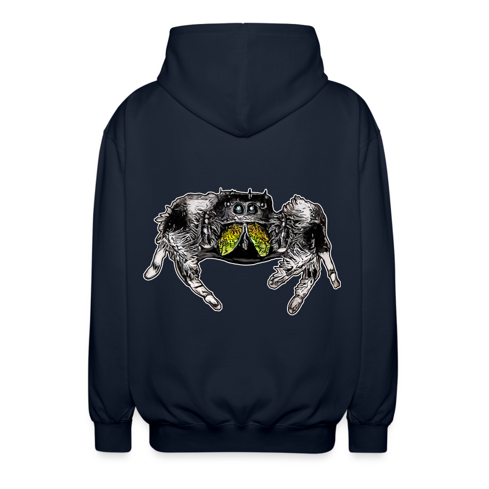 Unisex Zip-Hoodie Phidippus regius Rastafari male - Navy