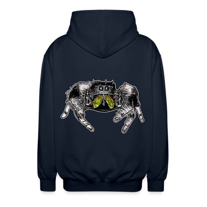 Unisex Zip-Hoodie Phidippus regius Rastafari male - Navy